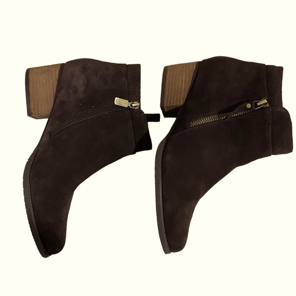 Blondo Isaac Brown Suede Waterproof Side Zip Ankle Boots Size 8 - Picture 12 of 15